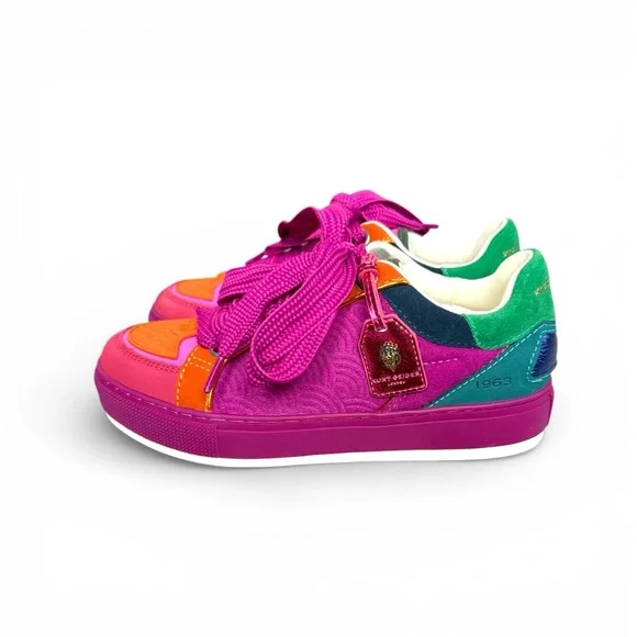 Kurt Geiger Pink and Orange Sneakers - Picture 3 of 9